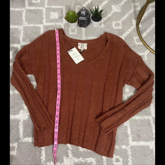 Hippie Rose Women's Sweater Dusty Copper - Picture 6 of 7